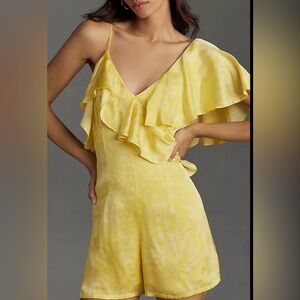 Anthropologie Corey Lynn Calter One-Shoulder Ruffle Romper-0416